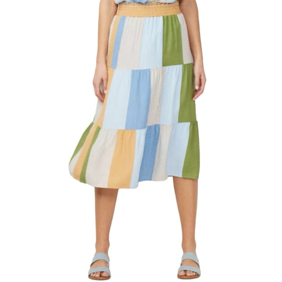 LC Lauren Conrad Dresses & Skirts - LC LAUREN CONRAD midi patchwork hippie  A line skirt size Large EUC
